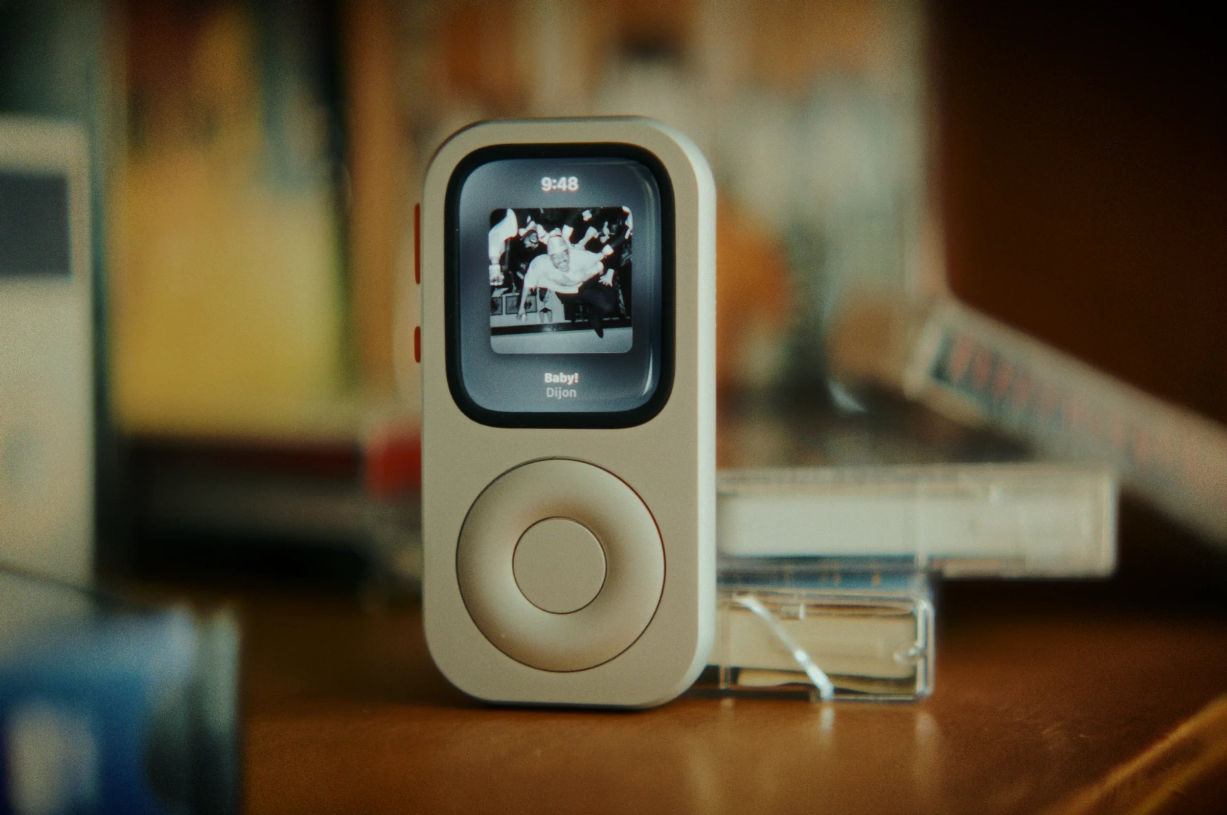 Front view of a RePod and Apple Watch ready for setup.