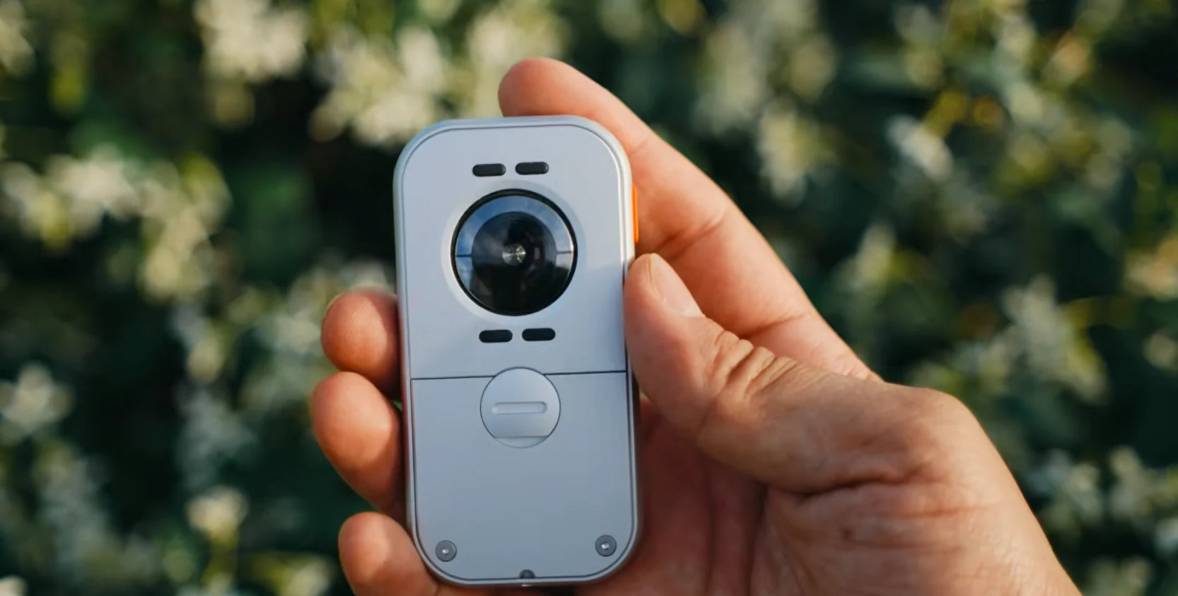 Rear view of RePod showing the inserted Apple Watch sensor opening